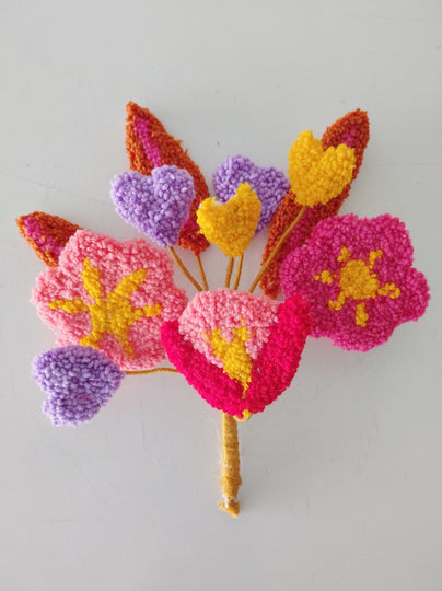 Ortans - Atelier Punch Needle - Bouquet de fleurs   