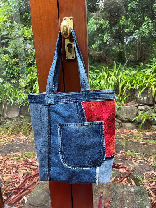 Elizabeth Dubblede - Tote Bag en denim, réutilisation des textiles