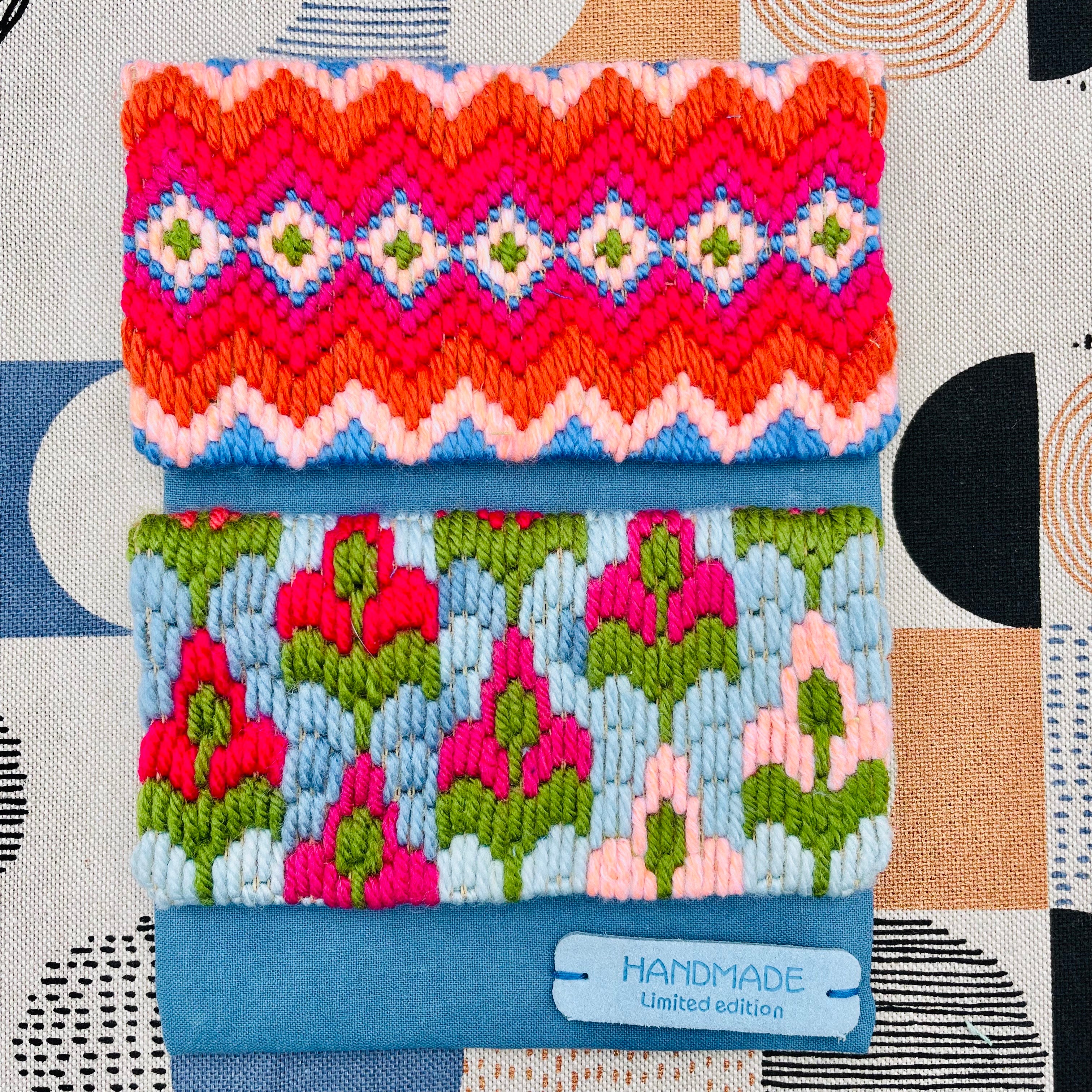 Olivia Lopez - Broderie Bargello, étui pour éventail et porte-monnaie