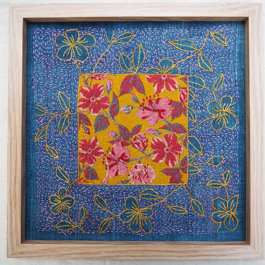 Kanthitu - Atelier Nakshi Kantha – Broderie décorative sur toile en teinture végétale